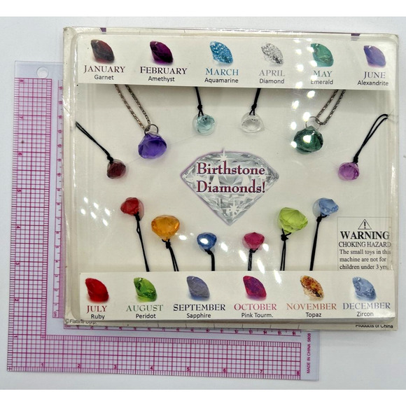 Vintage Vending Display Board Birthstone Diamonds 0073 - Picture 1 of 2
